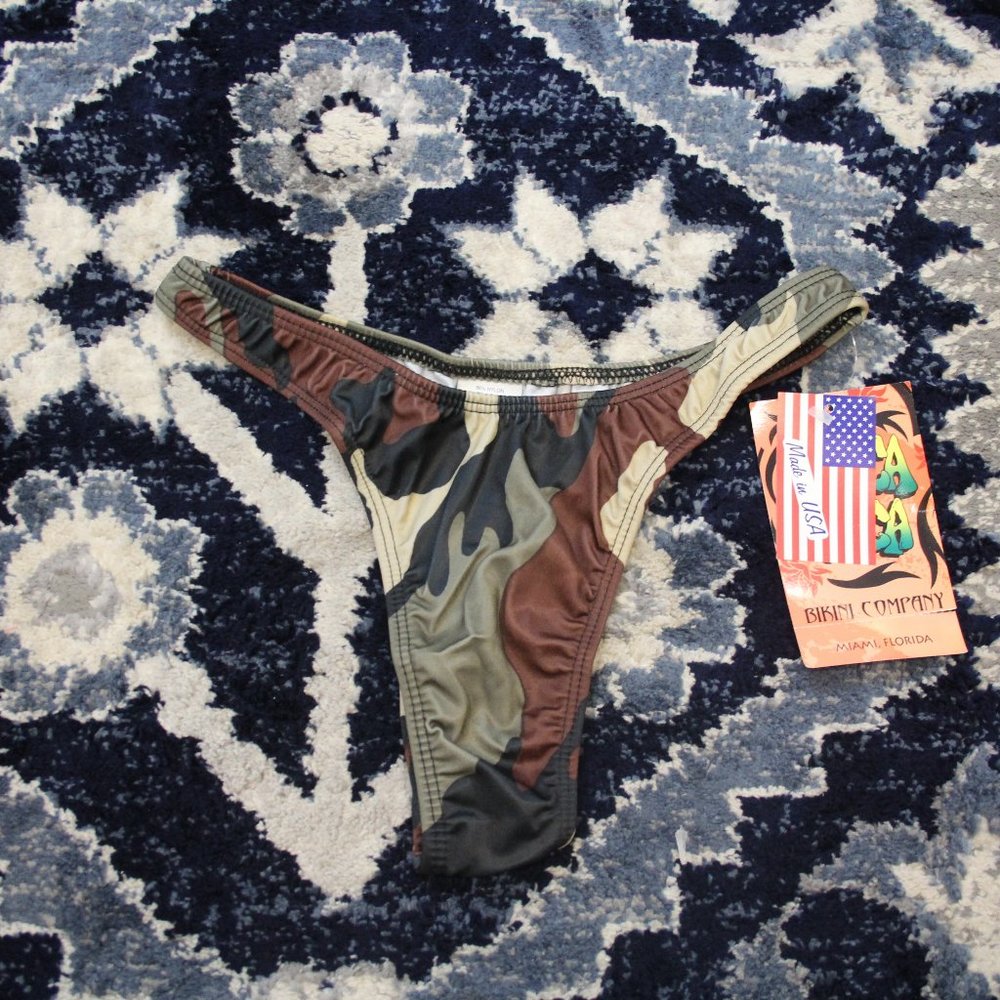 camo thong bottoms